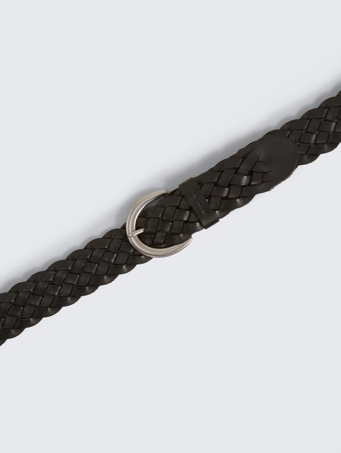 TTLISA Flechtgürtel aus Leder - black uni - Produkt-Ansicht von oben 