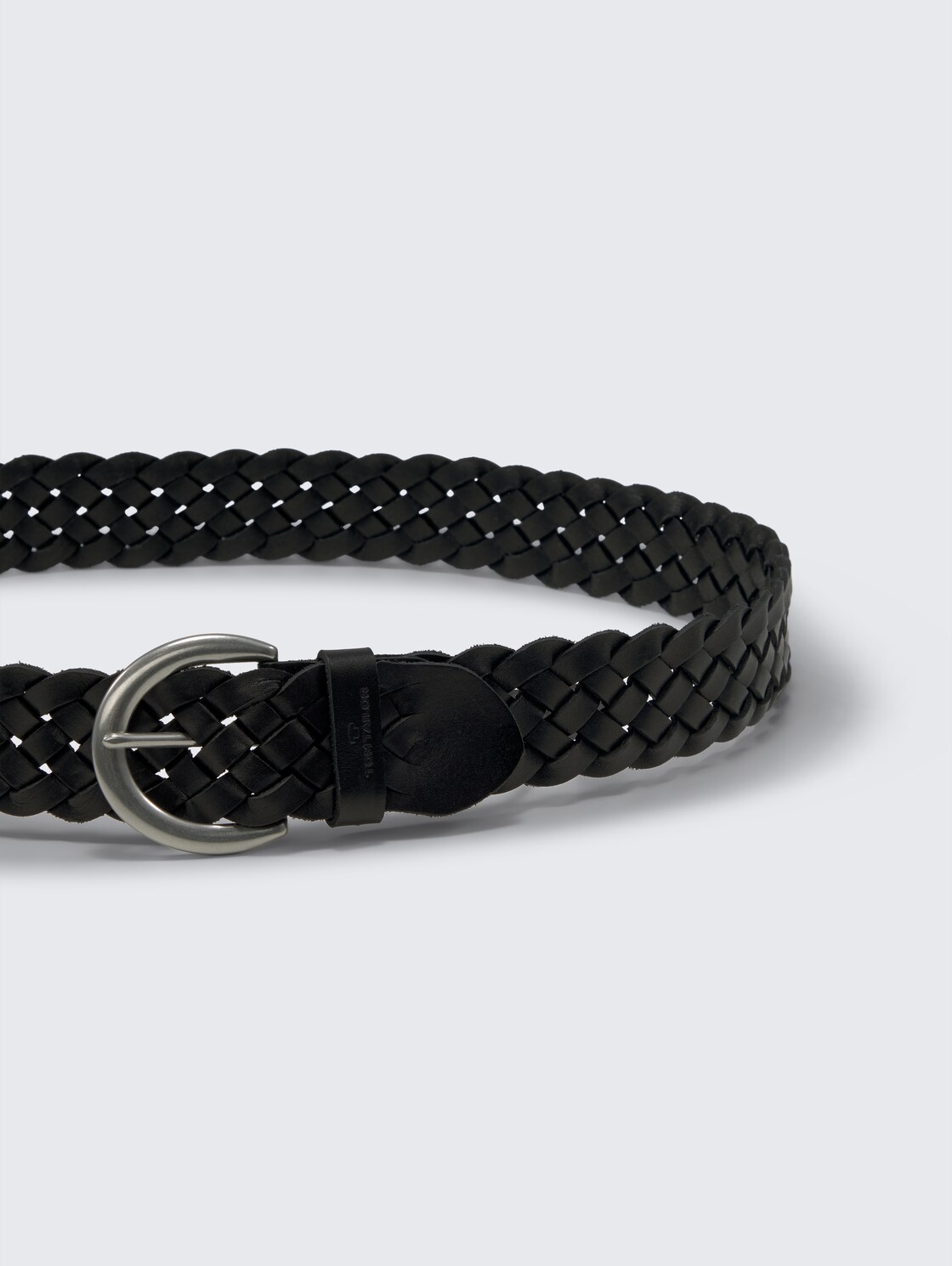 TTLISA Flechtgürtel aus Leder - black uni - Produkt-Ansicht von oben 