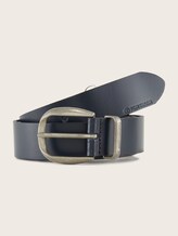 TTBROOK Ledergürtel mit abgerundeter Dornschließe - navy uni - Vorder-Produkt-Ansicht