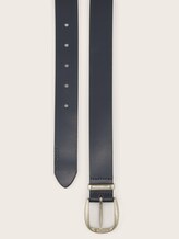 TTBROOK Ledergürtel mit abgerundeter Dornschließe - navy uni - Produkt-Ansicht von oben