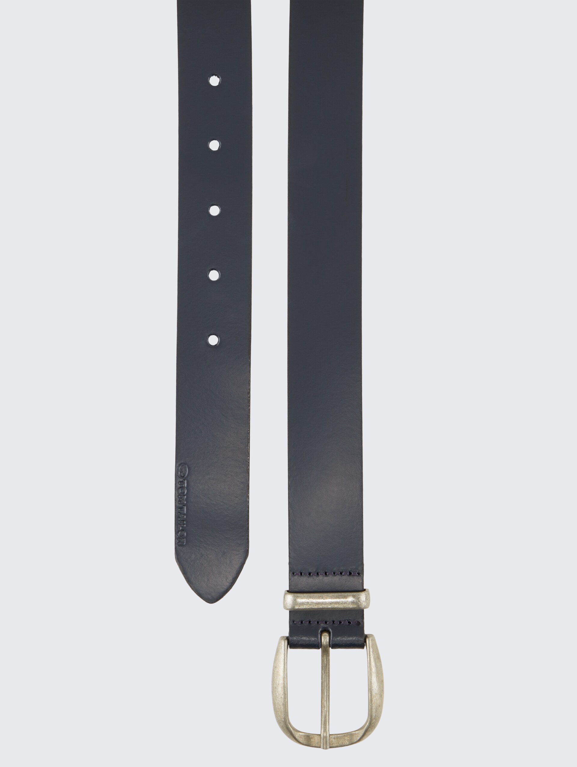 TTBROOK Ledergürtel mit abgerundeter Dornschließe - navy uni - Produkt-Ansicht von oben 
