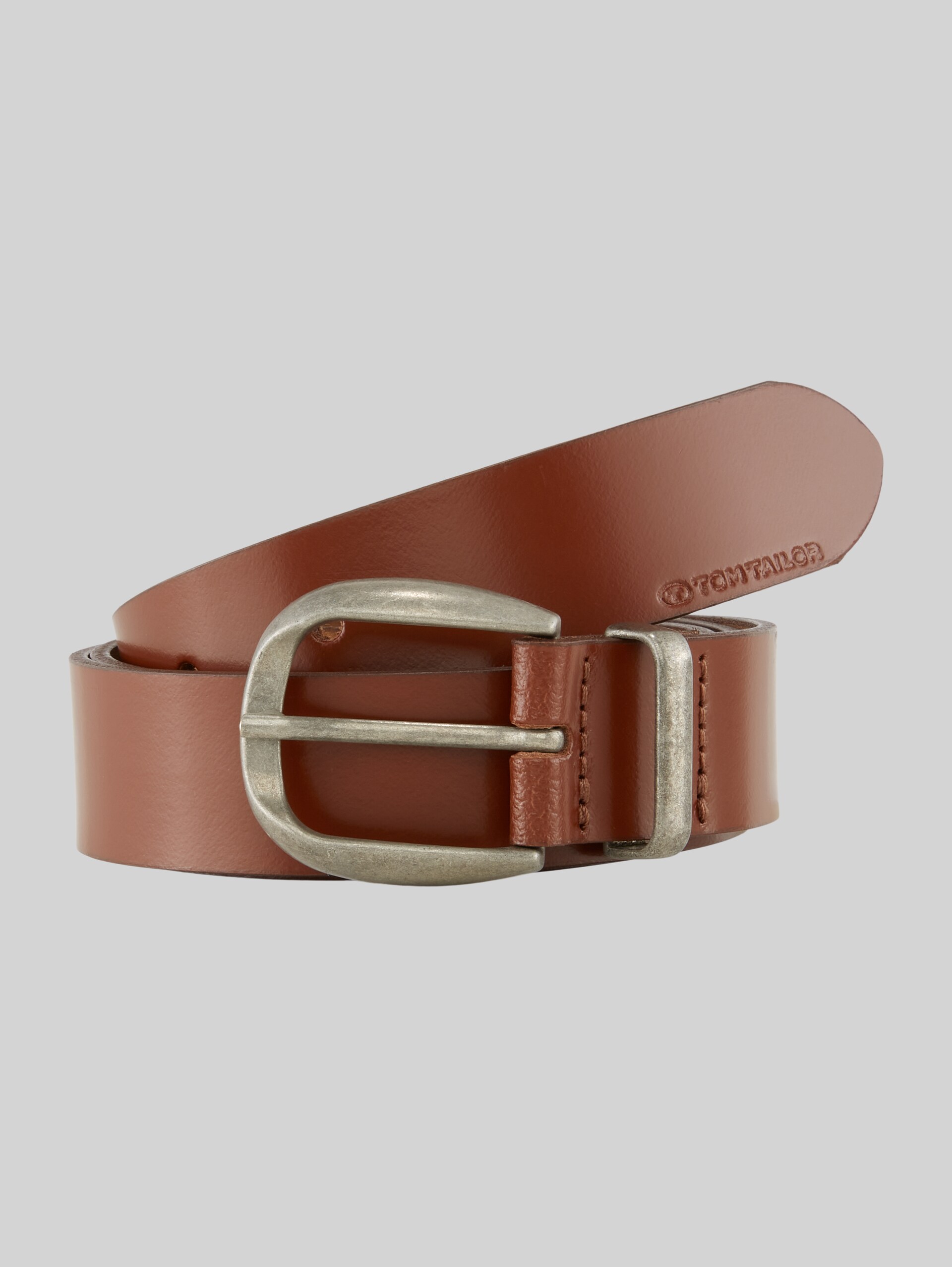 TTBROOK leren riem met afgeronde gesp - light brown uni - Product vooraanzicht