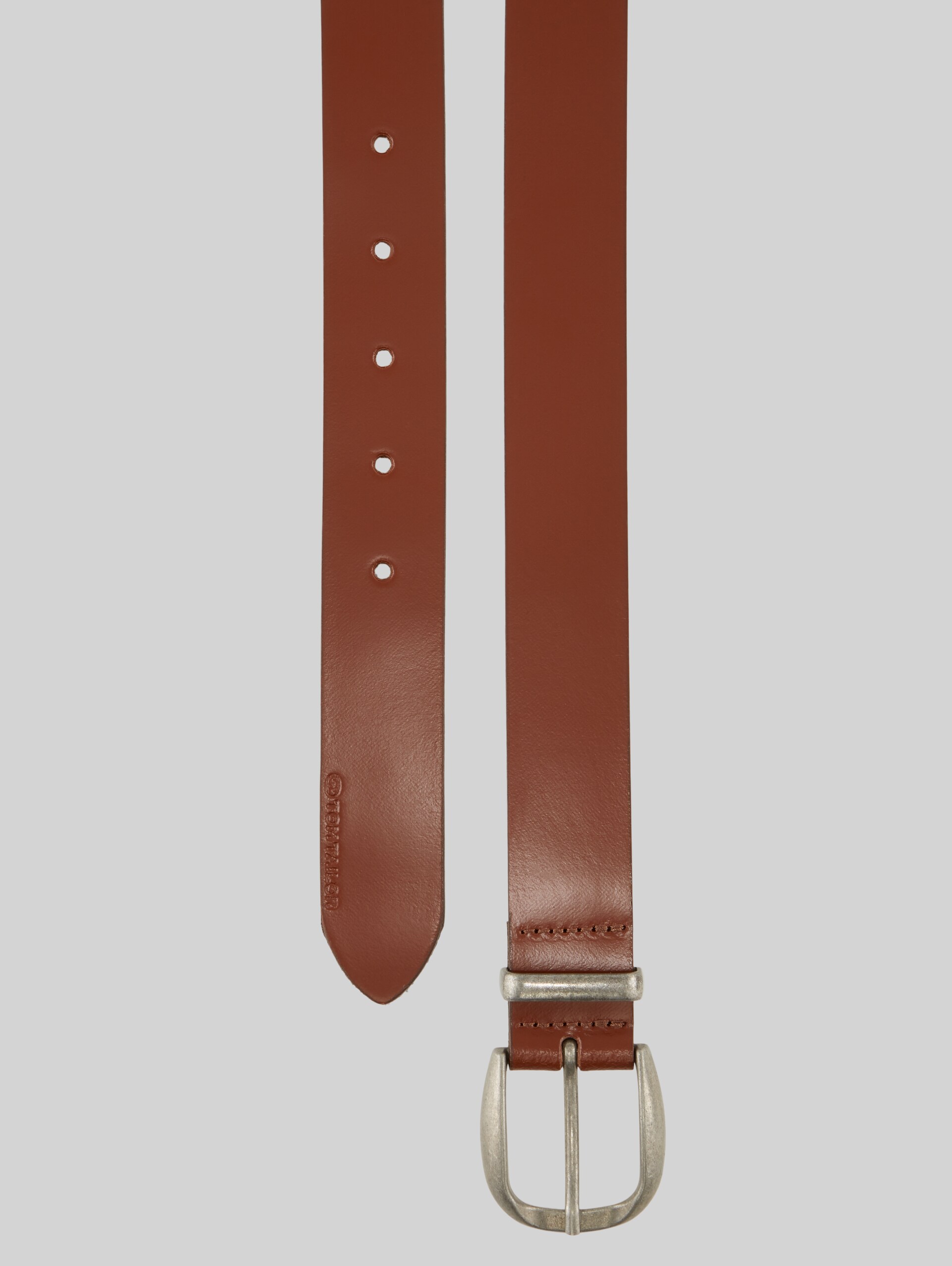 TTBROOK leren riem met afgeronde gesp - light brown uni - Bovenaanzicht product 