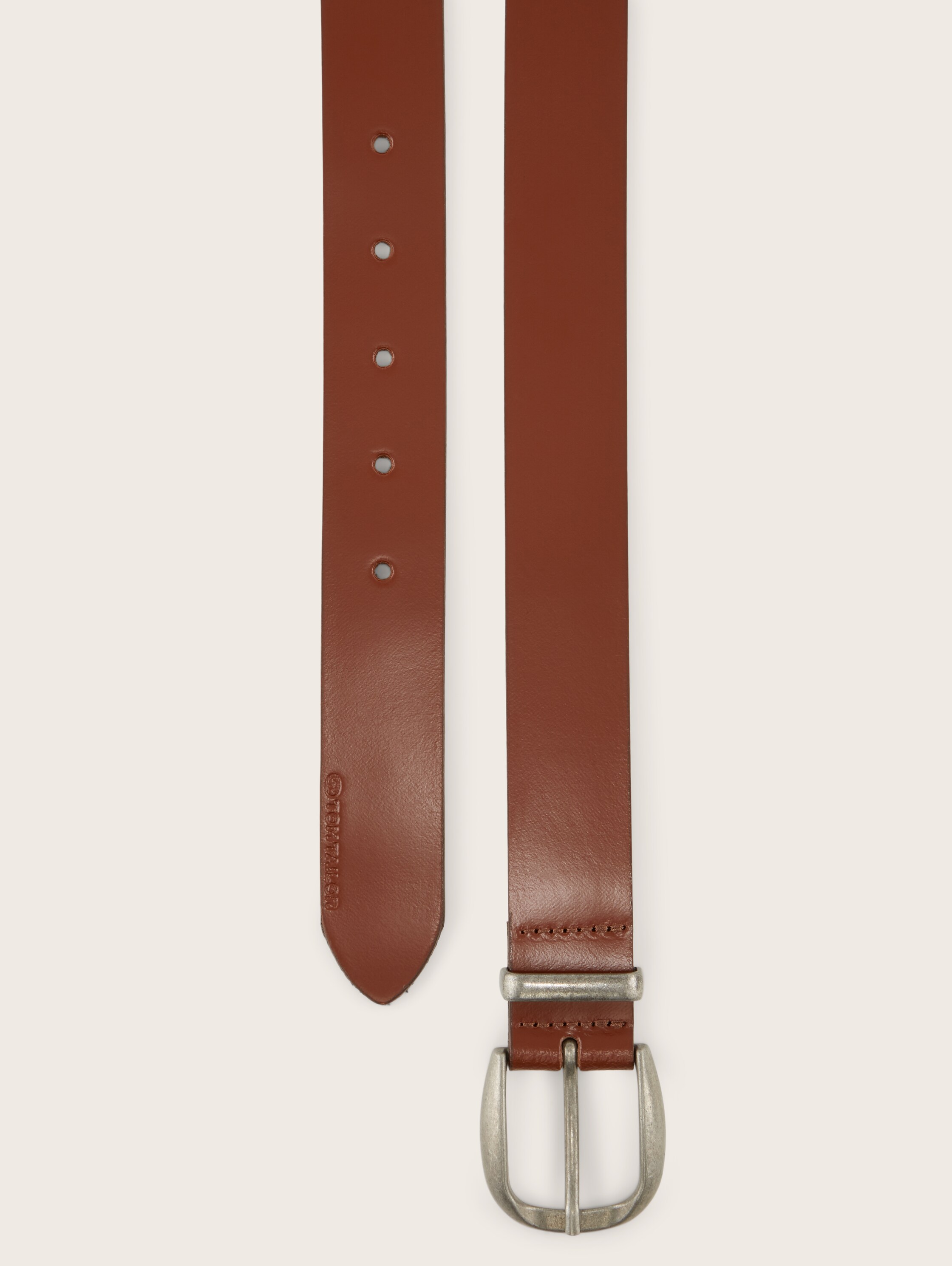 TTBROOK leather belt with rounded pin buckle - light_brown_uni - 