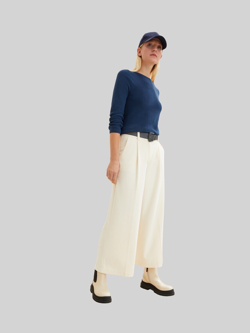 TTAUDREY leather belt with covered pin buckle by Women, navy uni