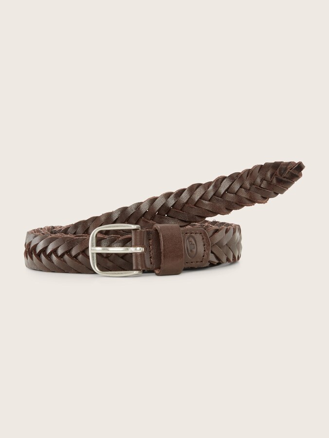 TTCLAUDETTE gevlochten leren riem door Women, brown uni