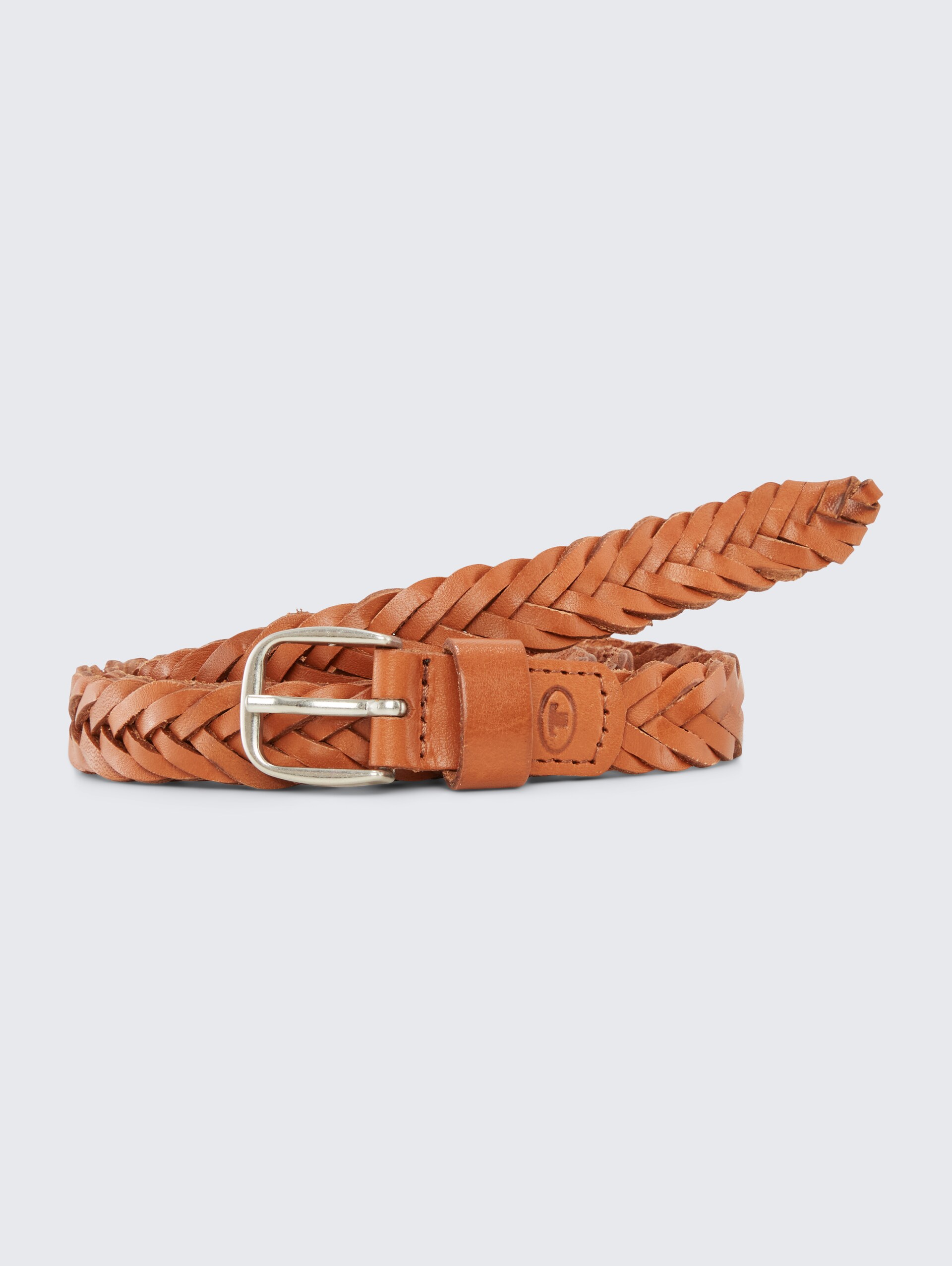 TTCLAUDETTE Flechtgürtel aus Leder - light brown uni - Vorder-Produkt-Ansicht