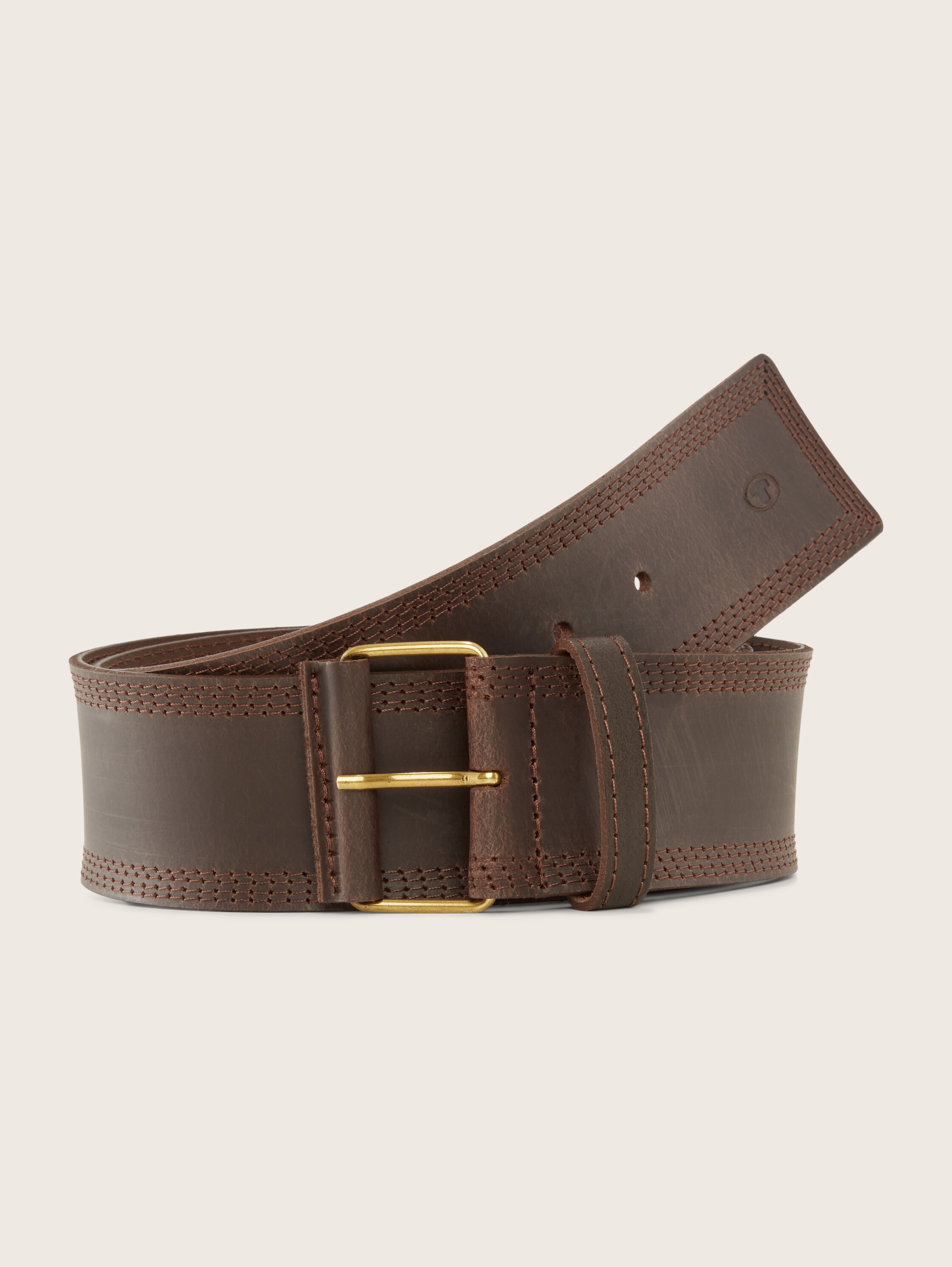 Lederen riem - brown uni - Product vooraanzicht