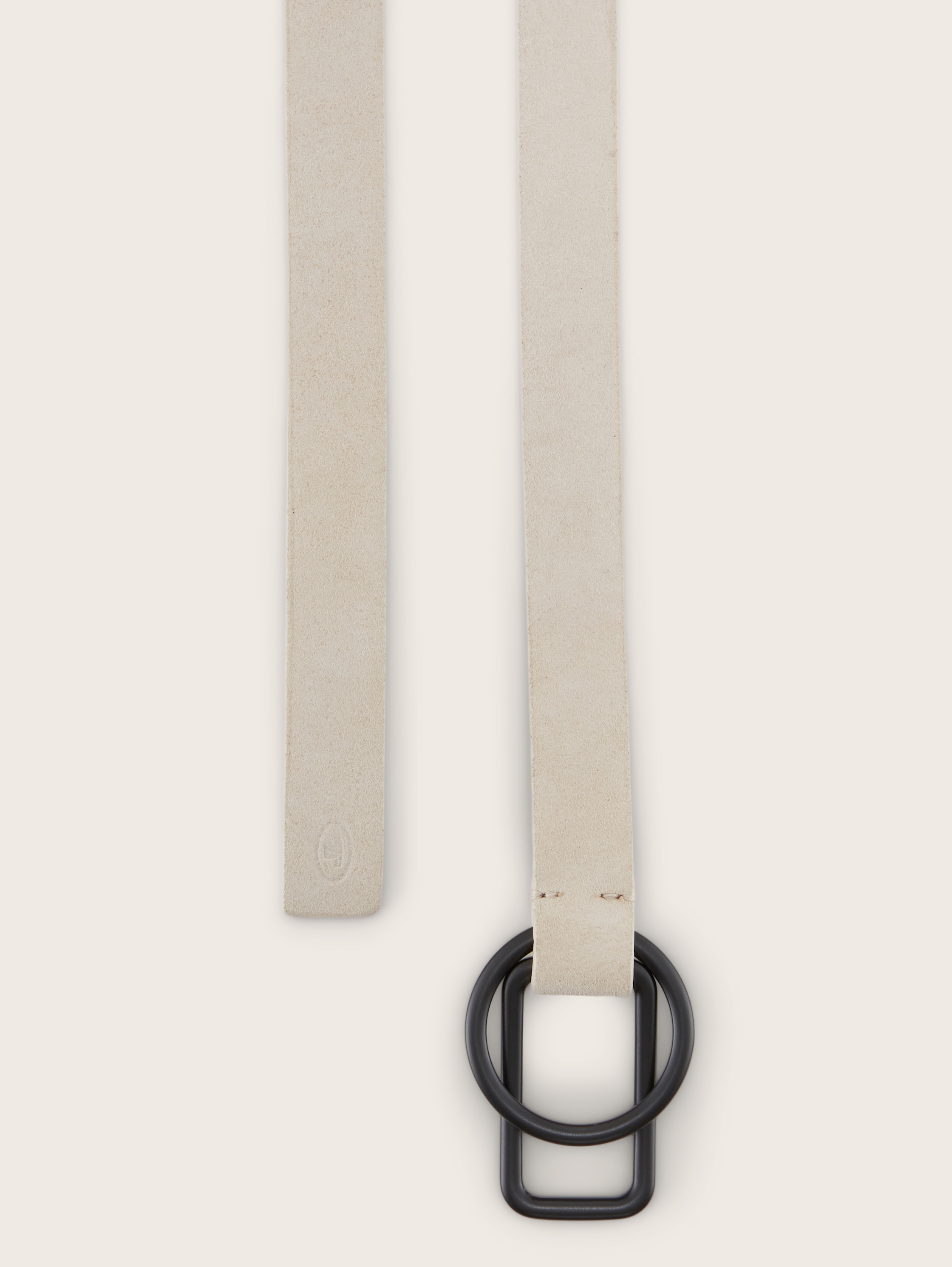 Lederen riem - beige - Bovenaanzicht product