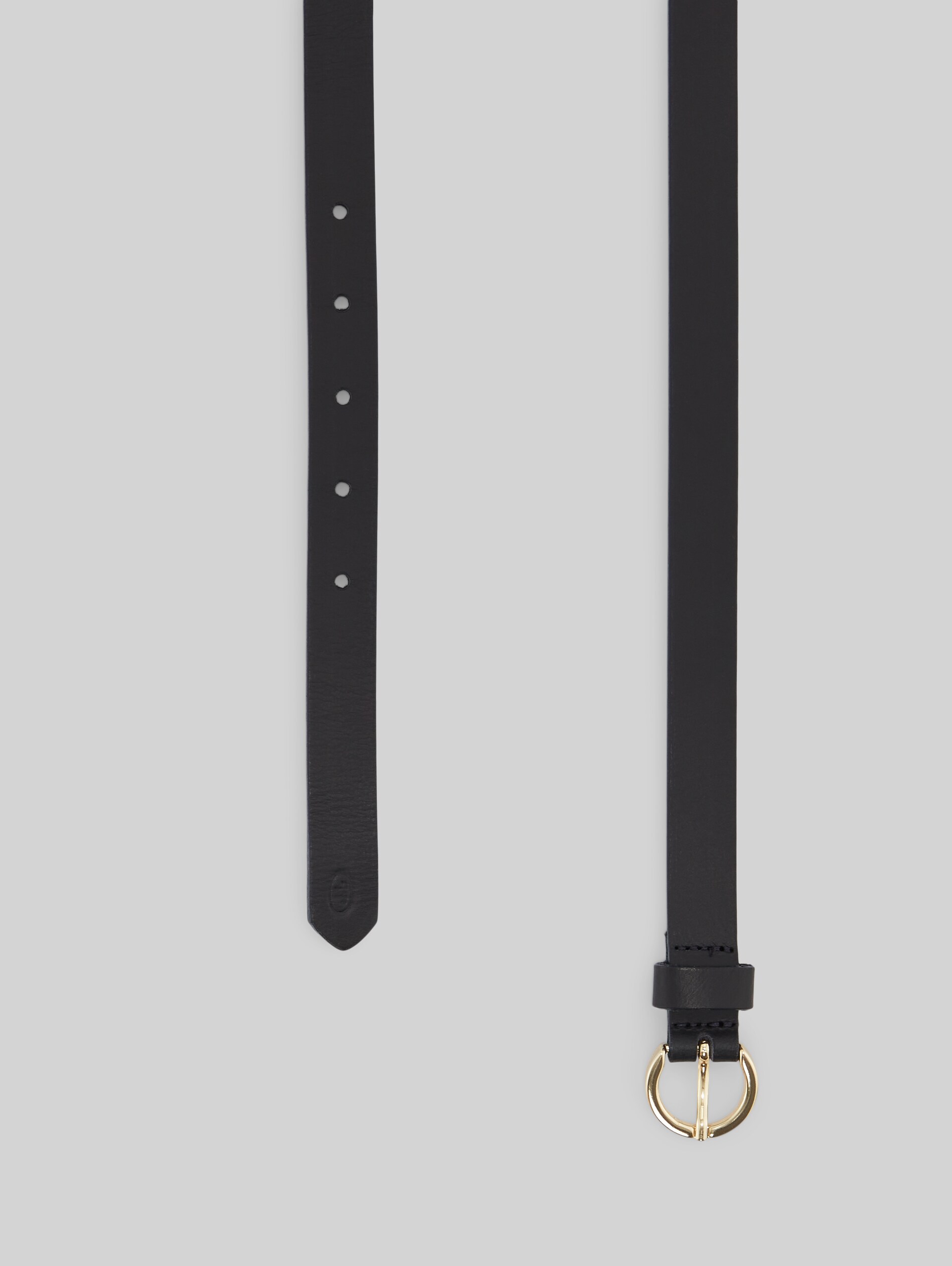 TTJASMIN smalle leren riem met ronde gesp - navy uni - Bovenaanzicht product 