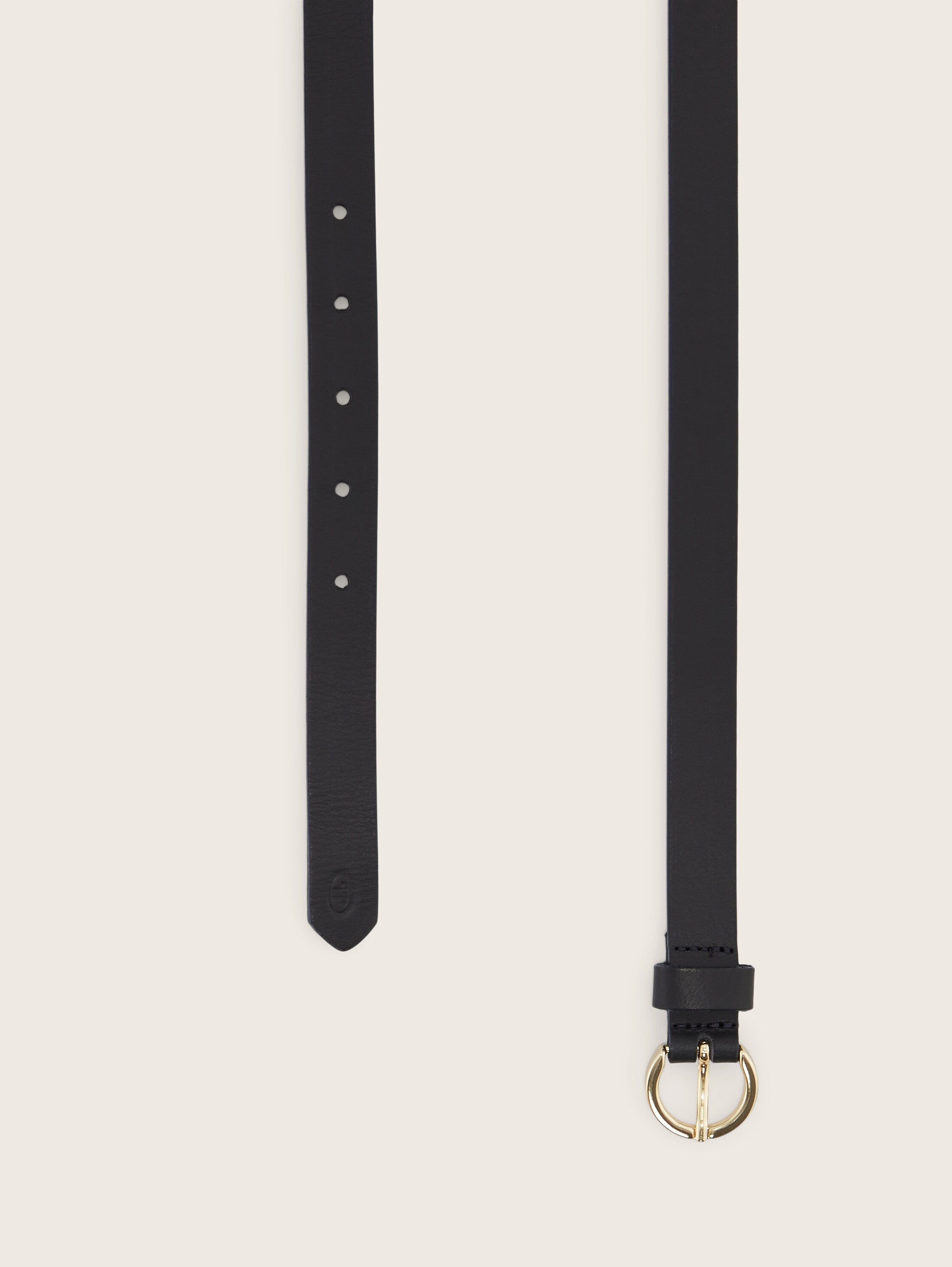 TTJASMIN narrow leather belt with round pin buckle - navy_uni - 