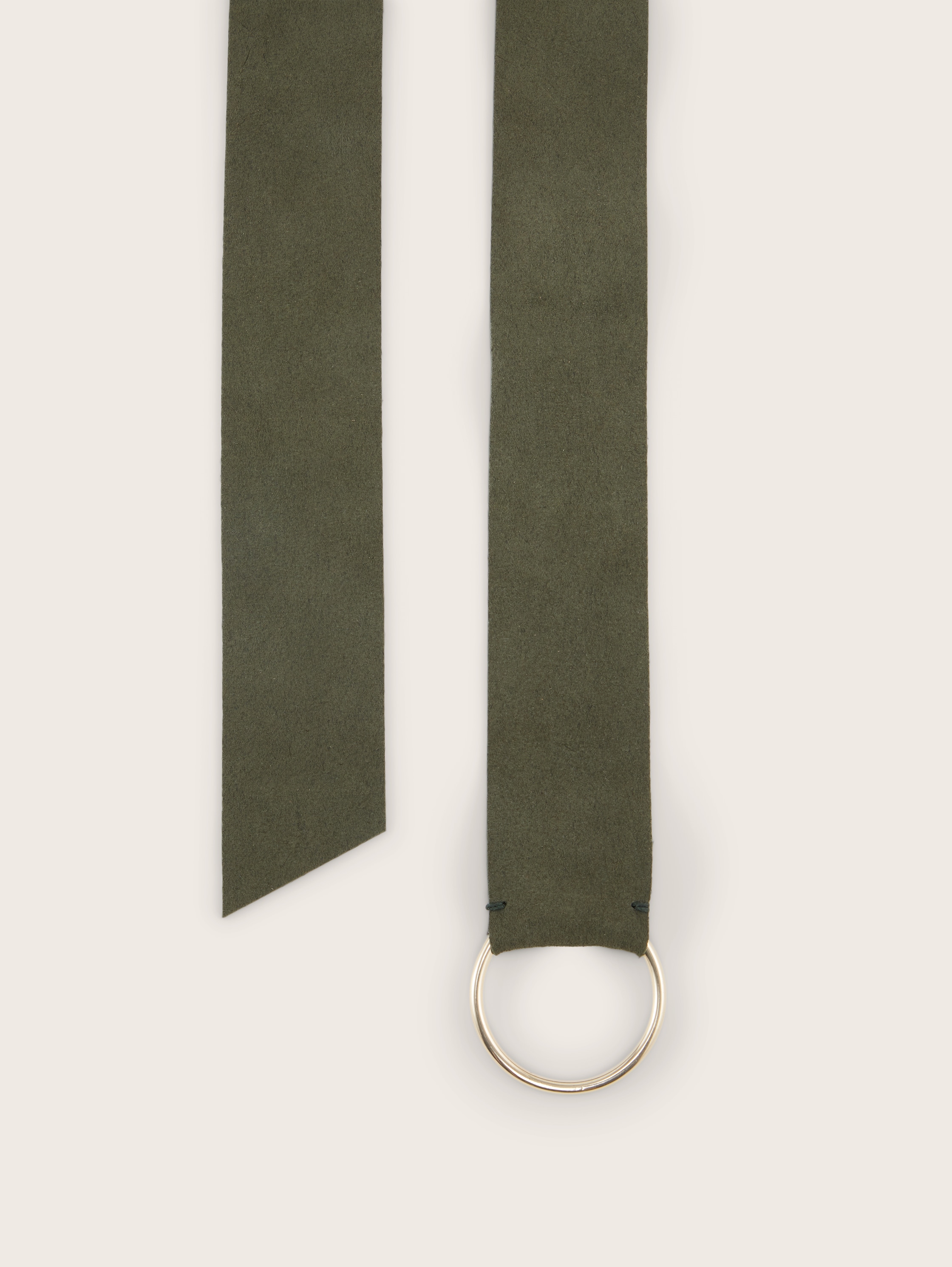 Lederen riem - green uni - Bovenaanzicht product 