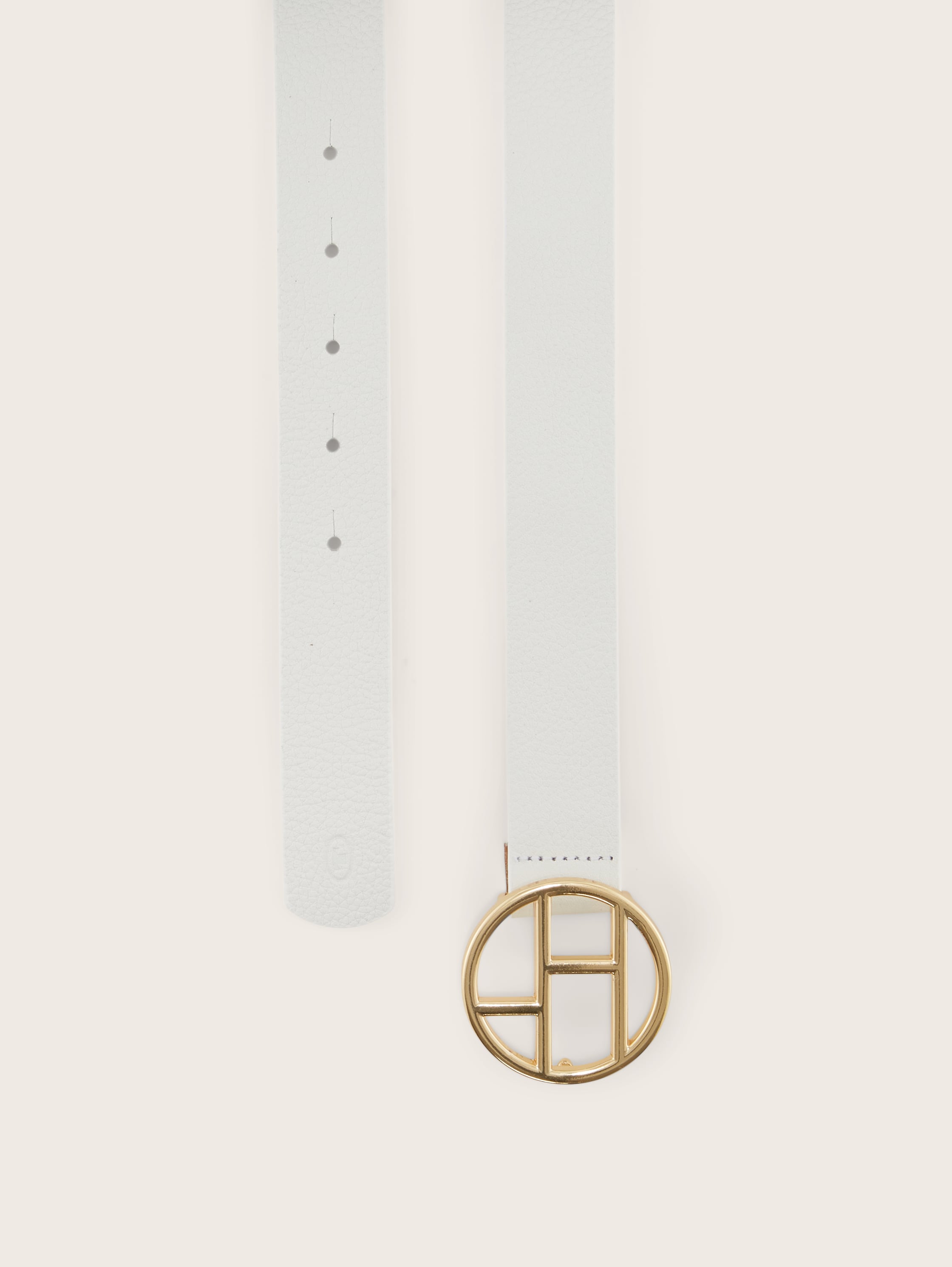 Ledergürtel - white uni - Produkt-Ansicht von oben 