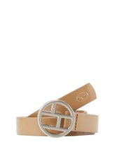 Niet geselecteerd, Lederen riem door , beige
