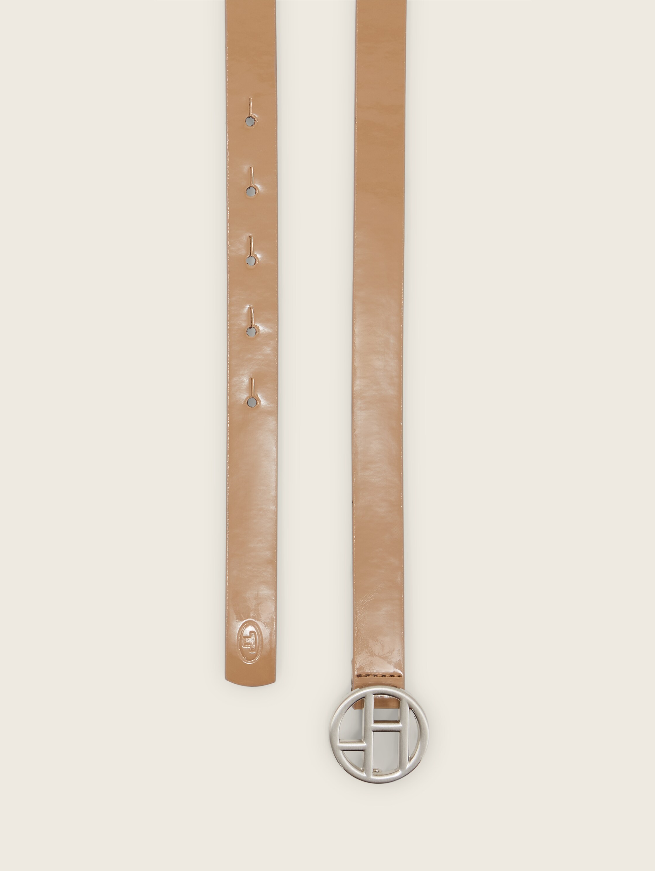 Lederen riem - camel uni - Bovenaanzicht product 