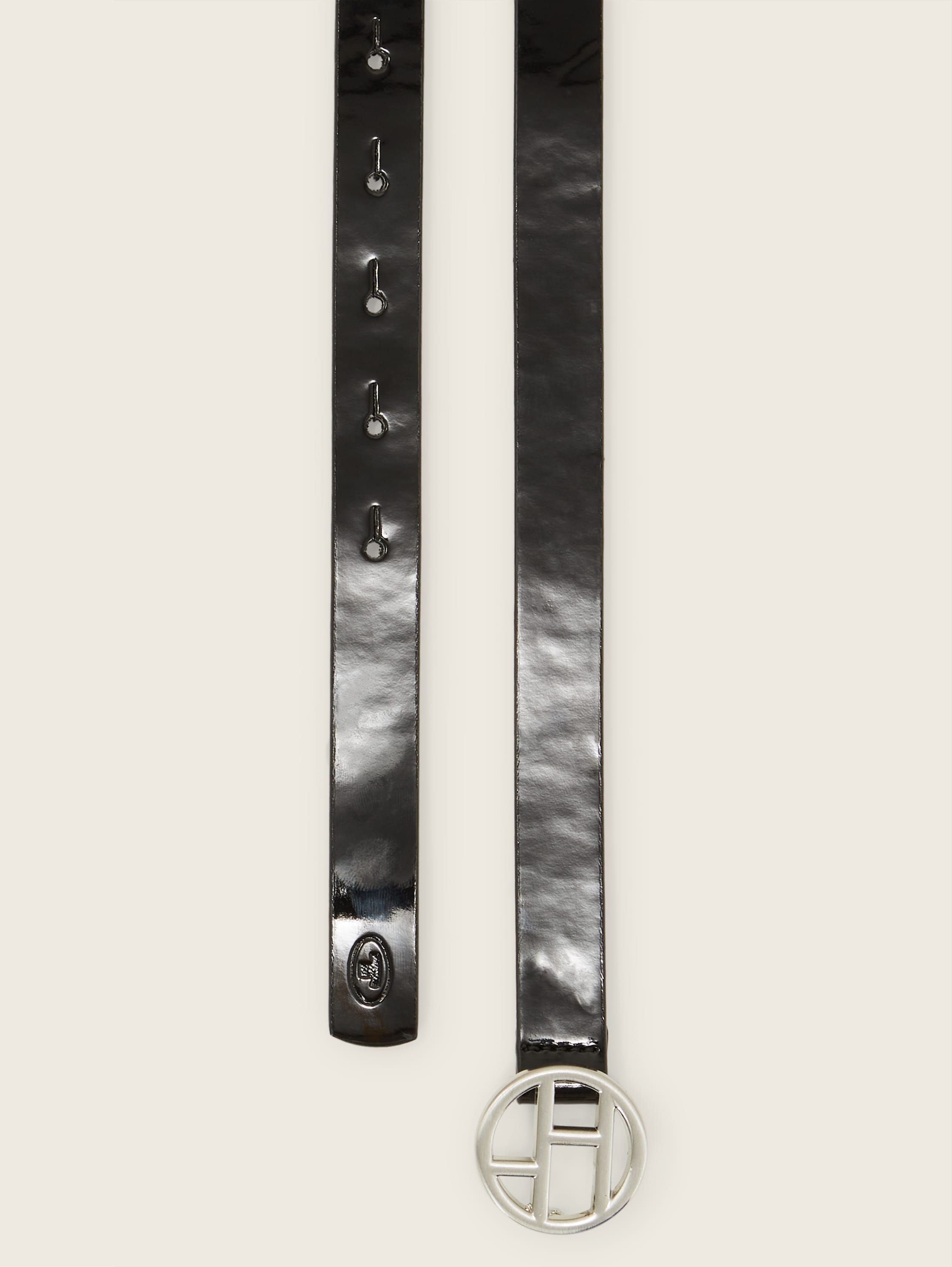 Lederen riem - black uni - Bovenaanzicht product 