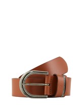 Sélectionné, Ceinture en cuir à boucle ardillon arrondie par Tom Tailor, brunir