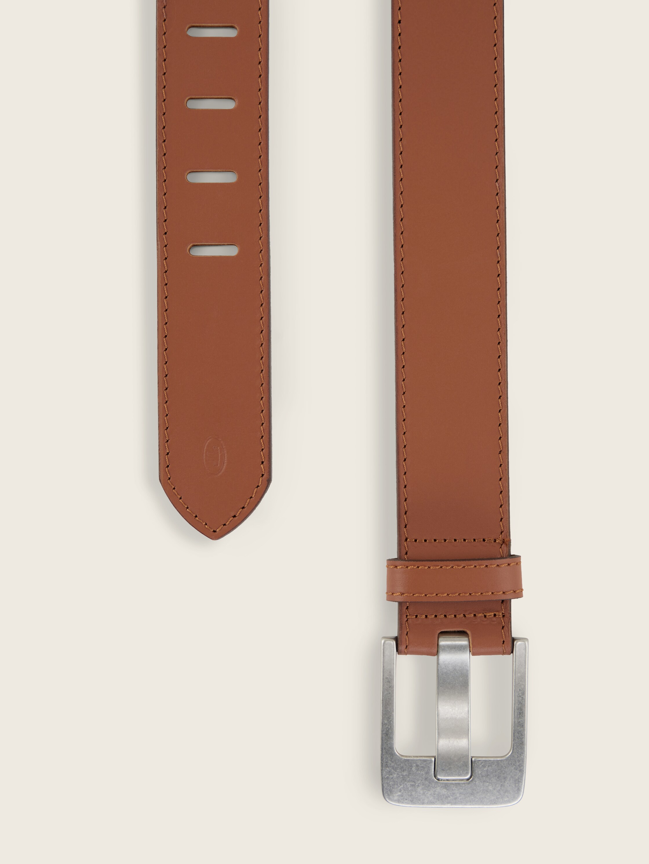 Echt leren riem - light brown uni - Bovenaanzicht product 