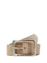 Non sélectionné, Ceinture en cuir TTEVELYN avec boucle ardillon carrée par , beige