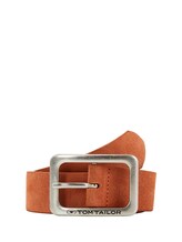 Sélectionné, Ceinture en cuir TTEVELYN avec boucle ardillon carrée par Tom Tailor, orange