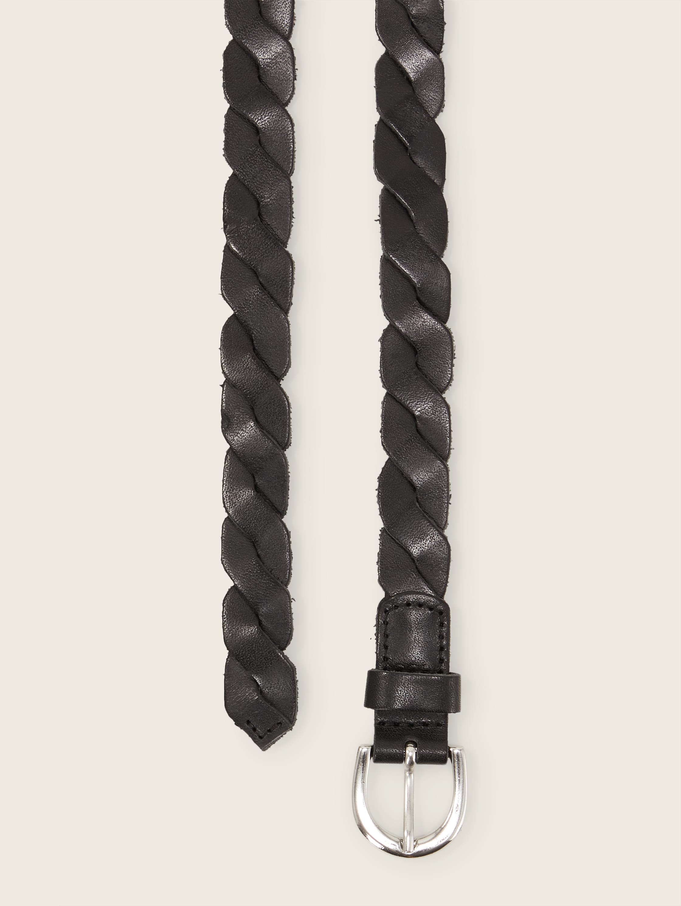 Echt leren riem - black uni - Bovenaanzicht product 