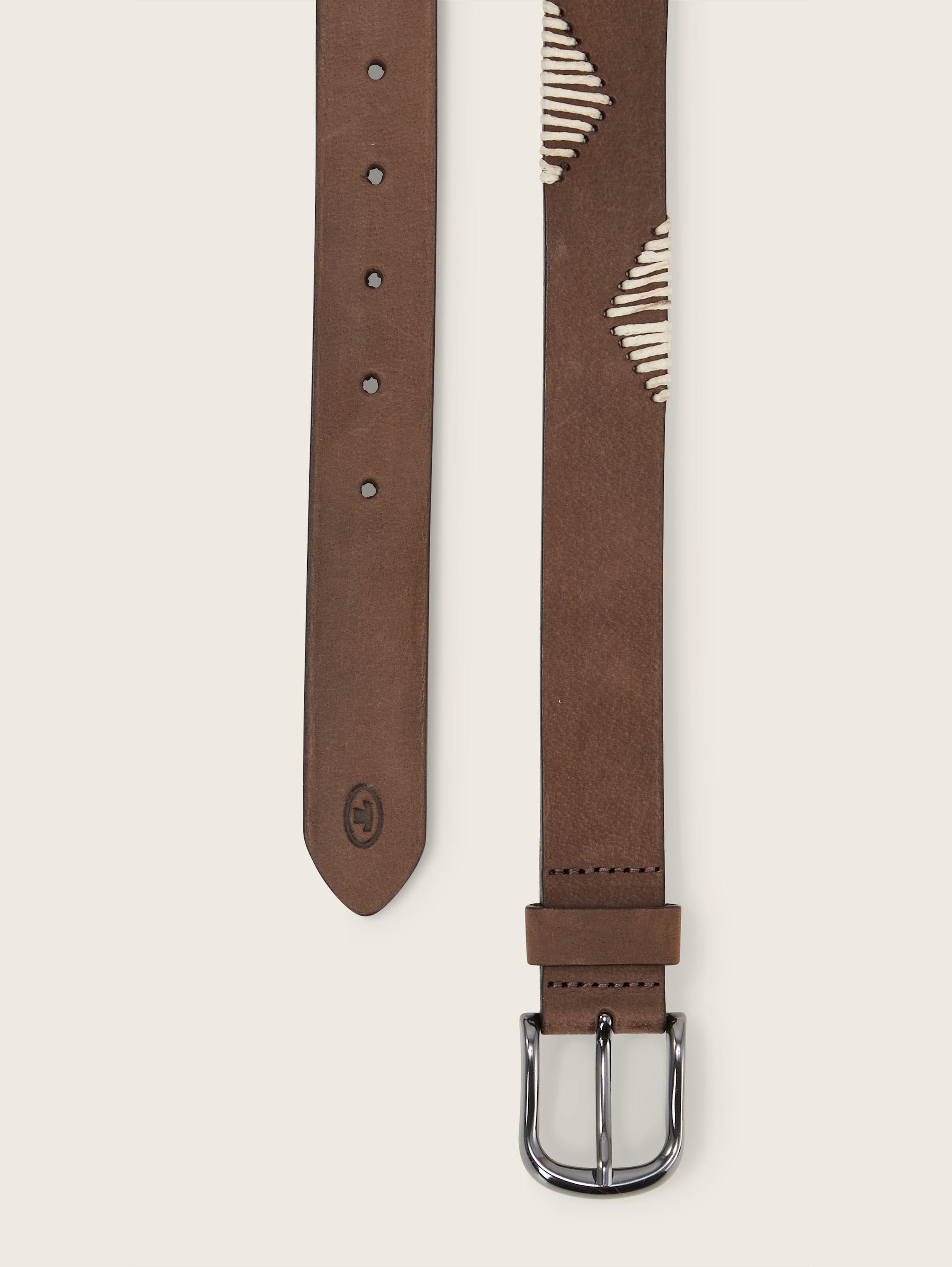 Ledergürtel - dark brown uni - Produkt-Ansicht von oben