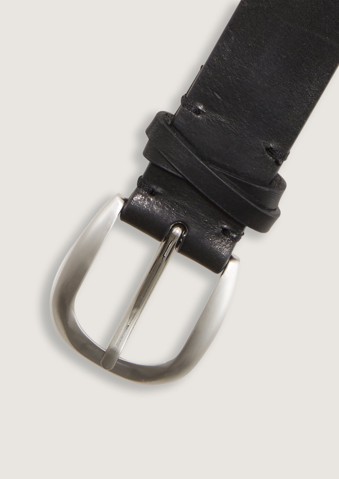 TTNANCY Ledergürtel mit abgerundeter Dornschließe - black uni - Produkt-Ansicht von oben 