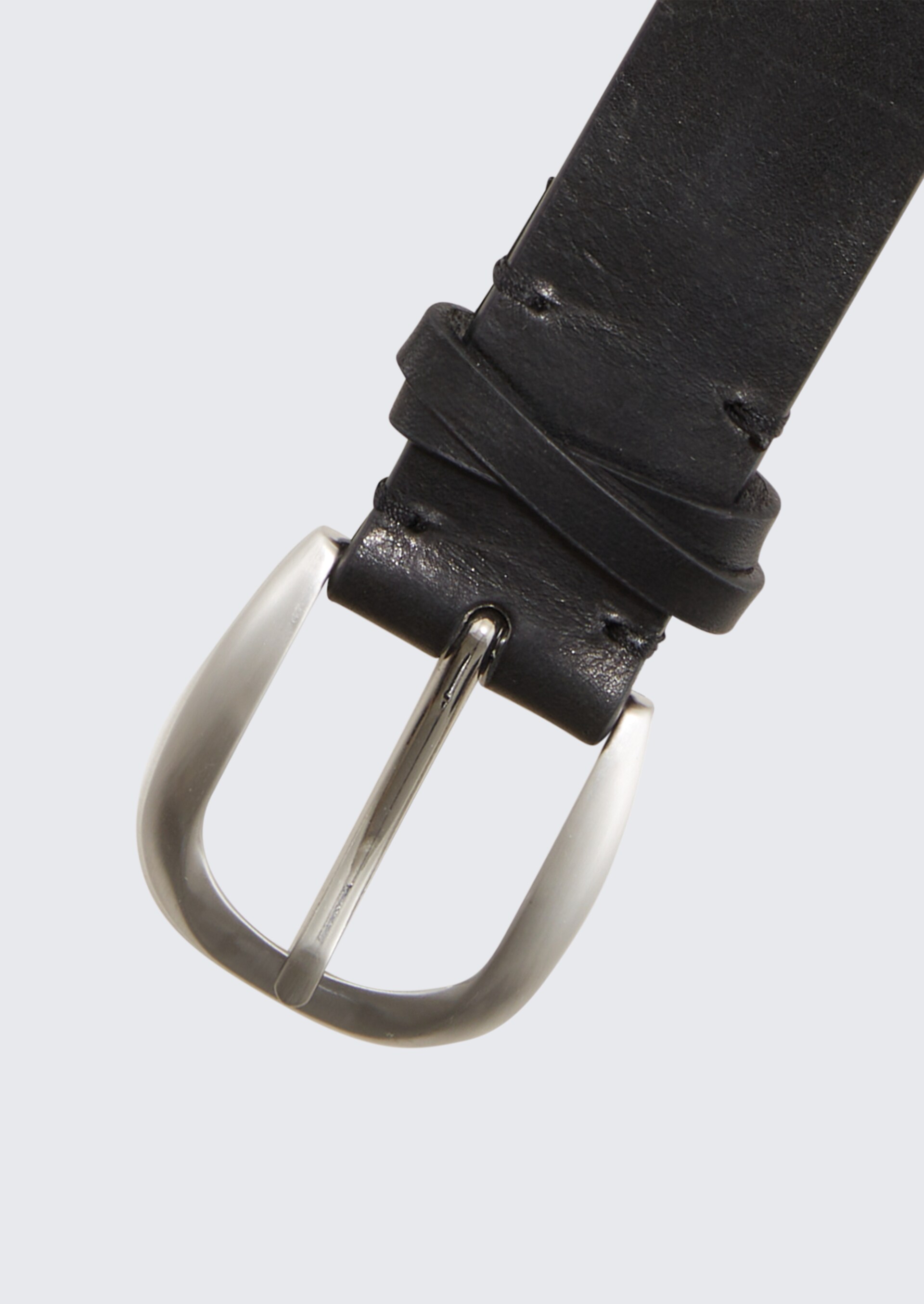 TTNANCY Ledergürtel mit abgerundeter Dornschließe - black uni - Produkt-Ansicht von oben 