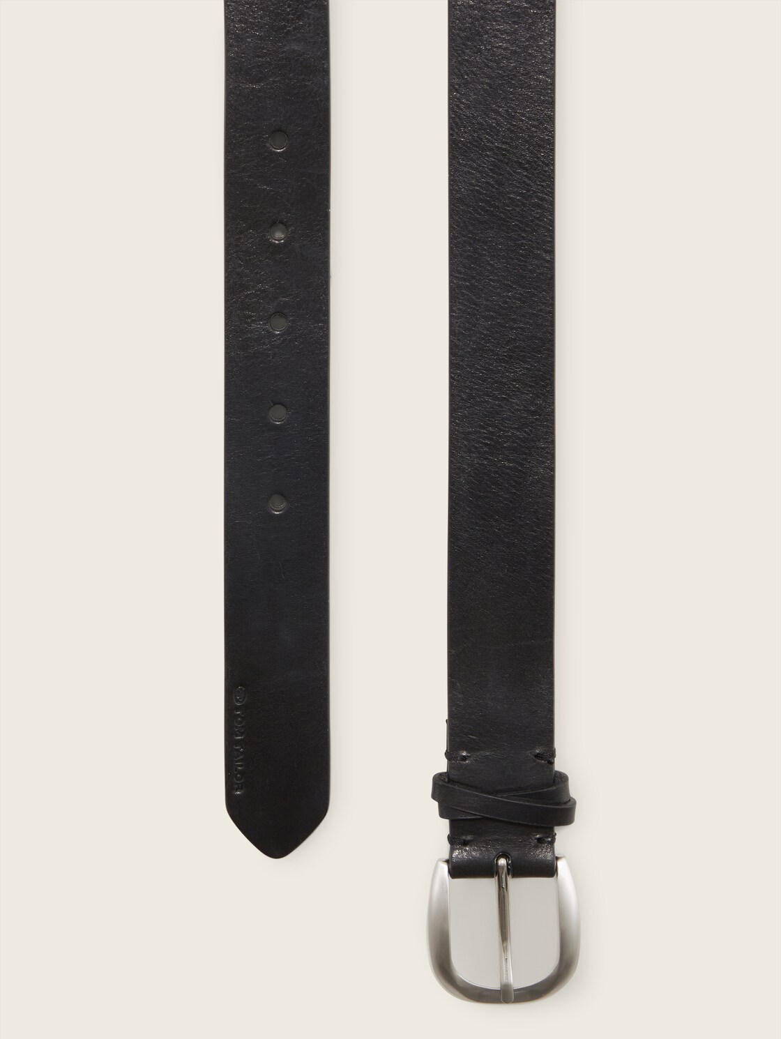 TTNANCY Ledergürtel mit abgerundeter Dornschließe - black uni - Produkt-Ansicht von oben 