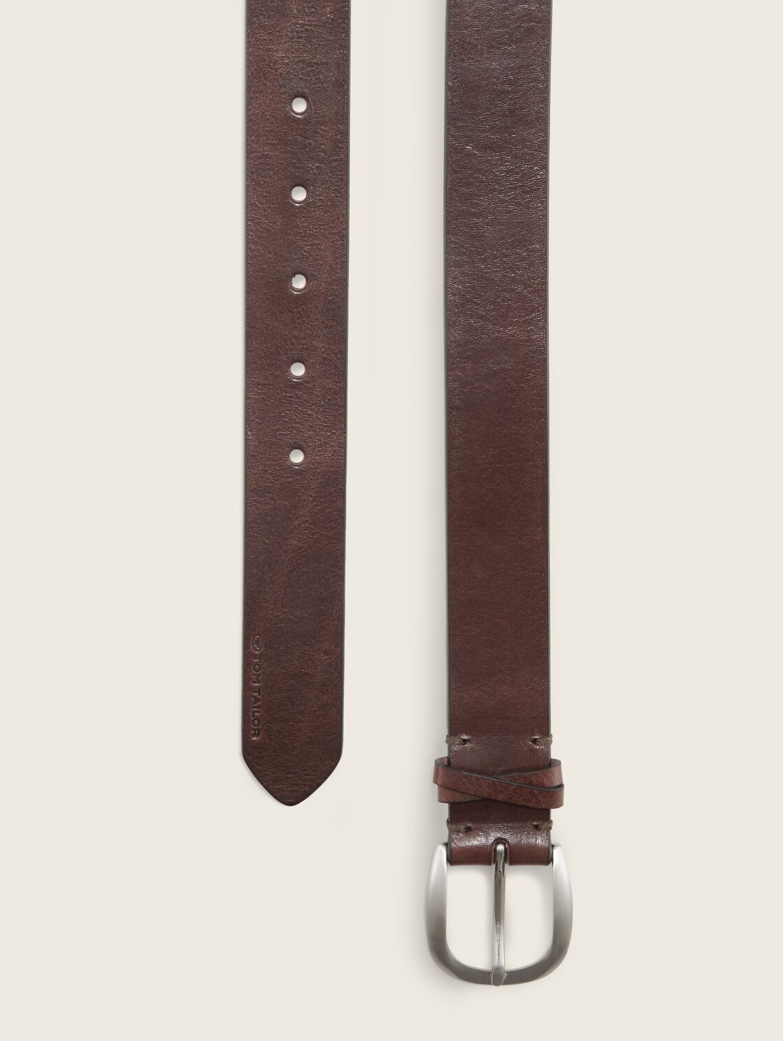 TTNANCY Ledergürtel mit abgerundeter Dornschließe - brown uni - Produkt-Ansicht von oben 