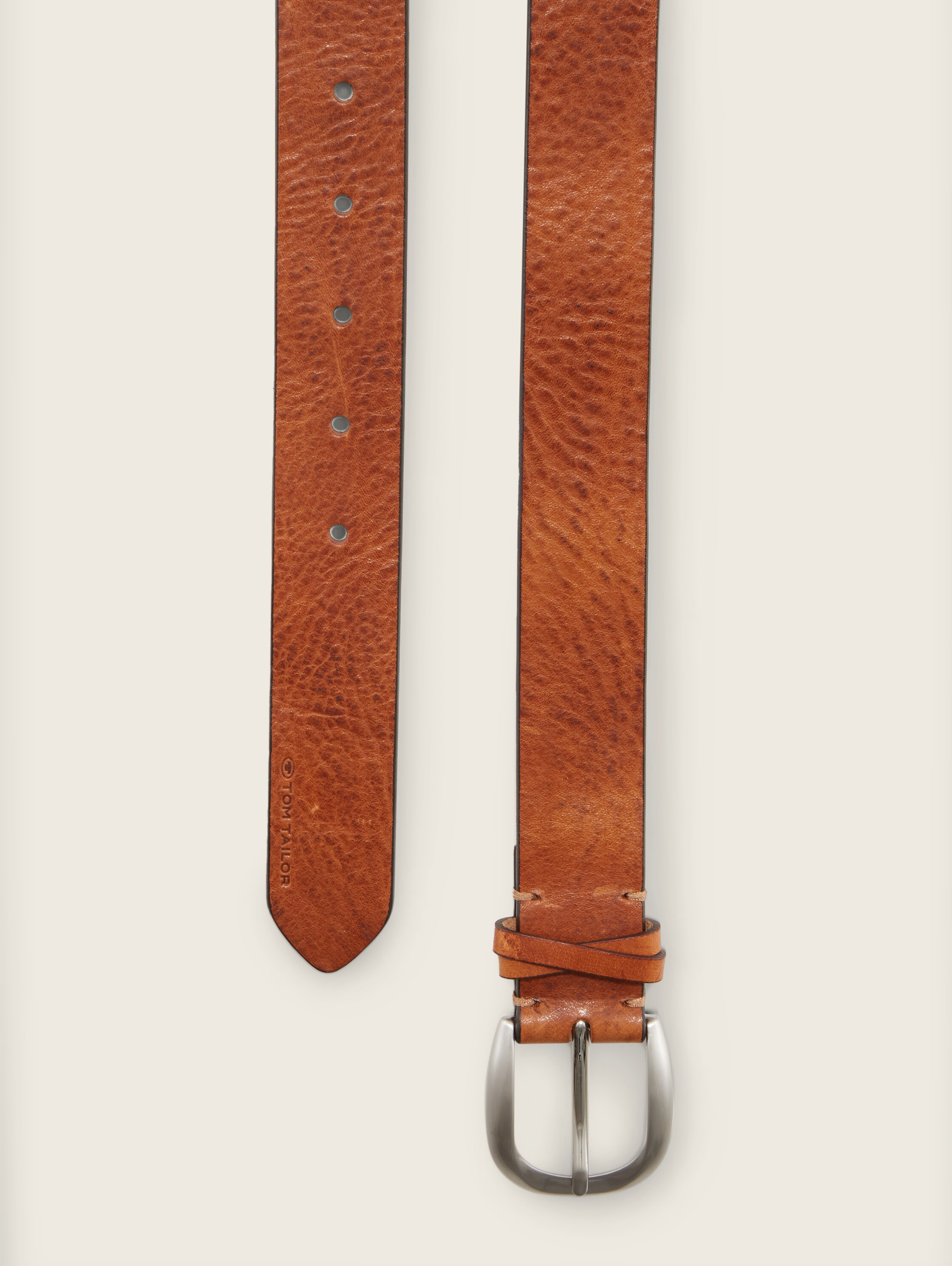 TTNANCY Ledergürtel mit abgerundeter Dornschließe - light_brown_uni - 