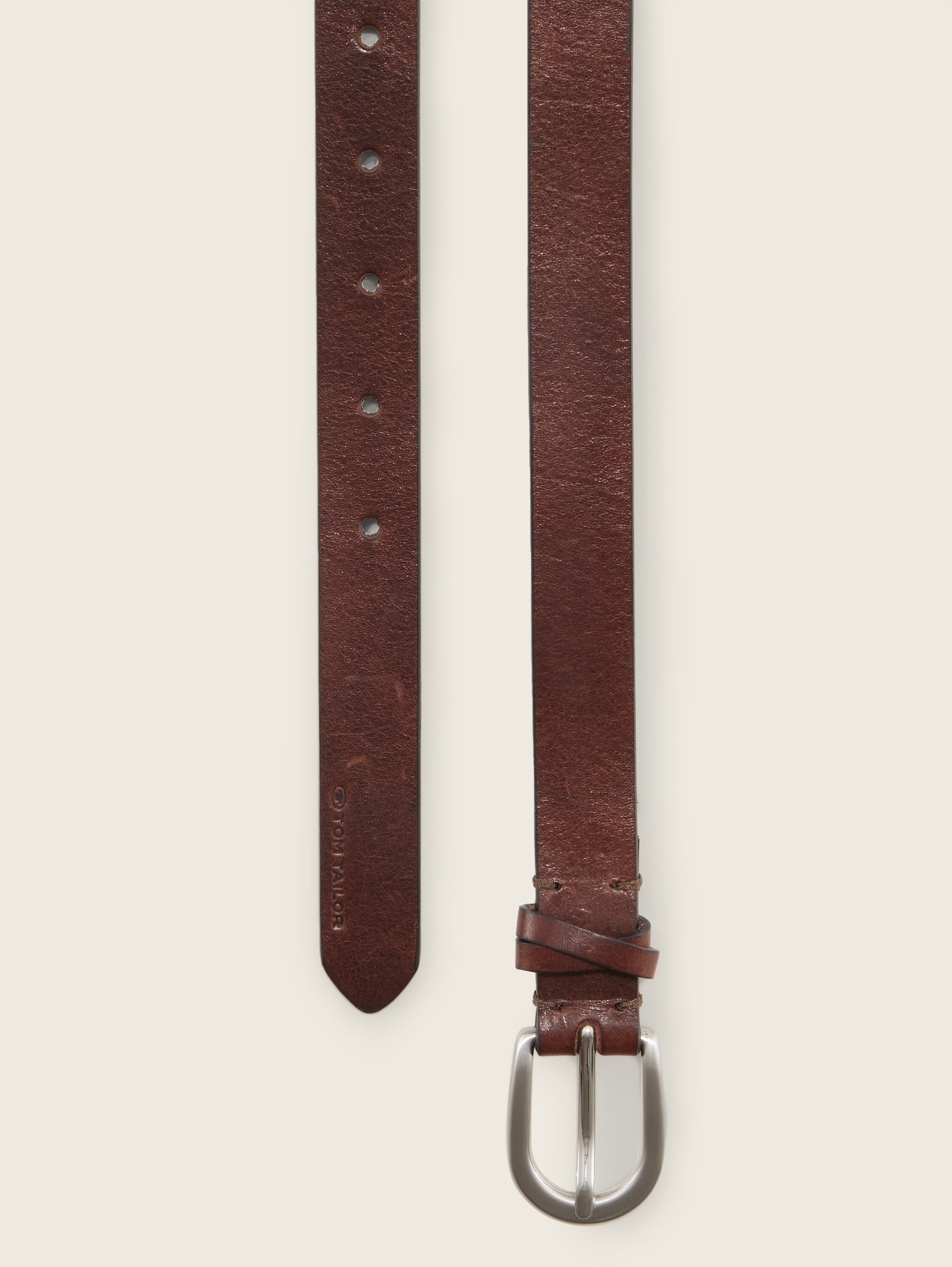 Vegetable tanned leather belt - brown_uni - 
