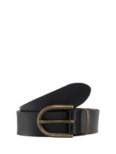 Ausgewählt, TTSYLKE Ledergürtel mit abgerundeter Dornschließe von Tom Tailor, schwarz