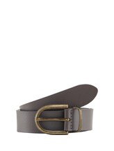 Ausgewählt, Ledergürtel mit abgerundeter Dornschließe von Tom Tailor, grau