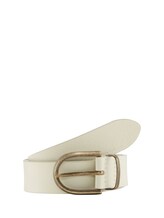 Nicht ausgewählt, TTSYLKE Ledergürtel mit abgerundeter Dornschließe von , weiß