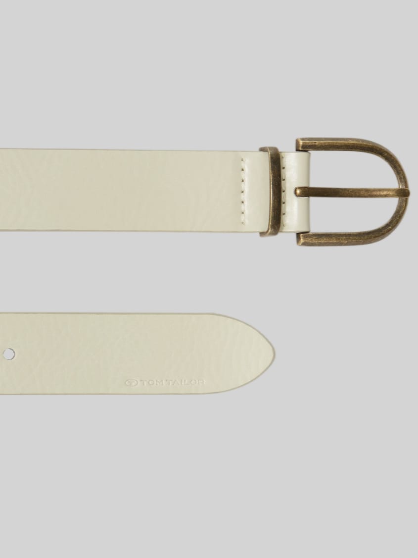 TTSYLKE Ledergürtel mit abgerundeter Dornschließe - Off white - Produkt-Ansicht von oben 