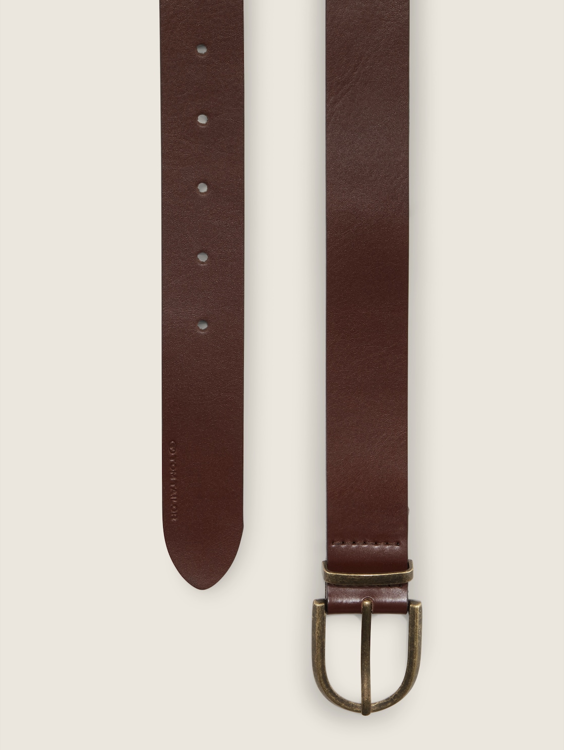 TTSYLKE Ledergürtel mit abgerundeter Dornschließe - brown uni - Produkt-Ansicht von oben 