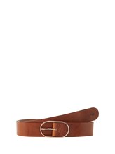 Nicht ausgewählt, Ledergürtel mit ovaler Dornschließe von , braun