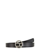 Sélectionné, Ceinture en cuir à boucle ardillon ronde par Tom Tailor, noires