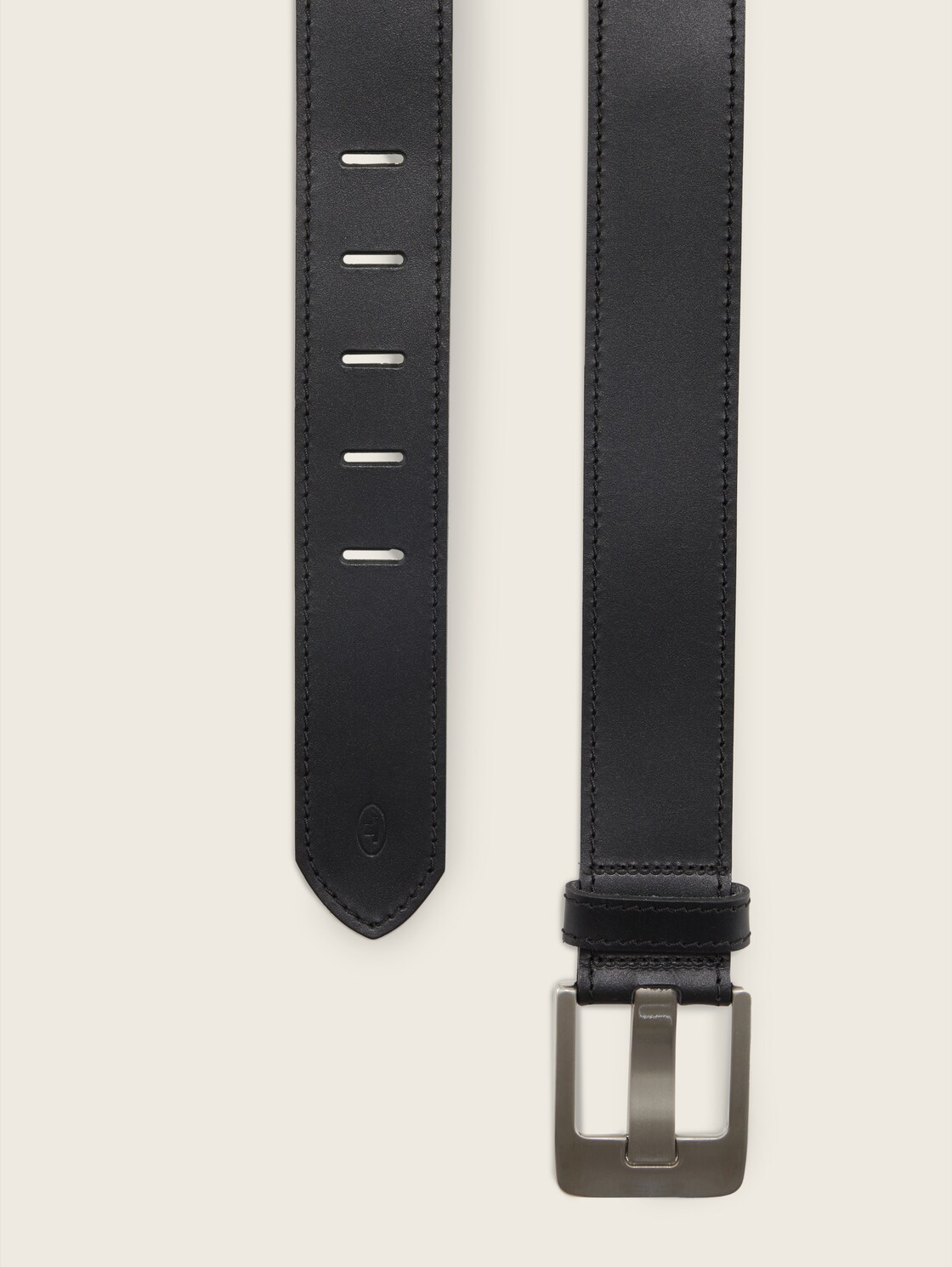 TTLAUREL Ledergürtel mit eckiger Dornschließe - black uni - Produkt-Ansicht von oben 