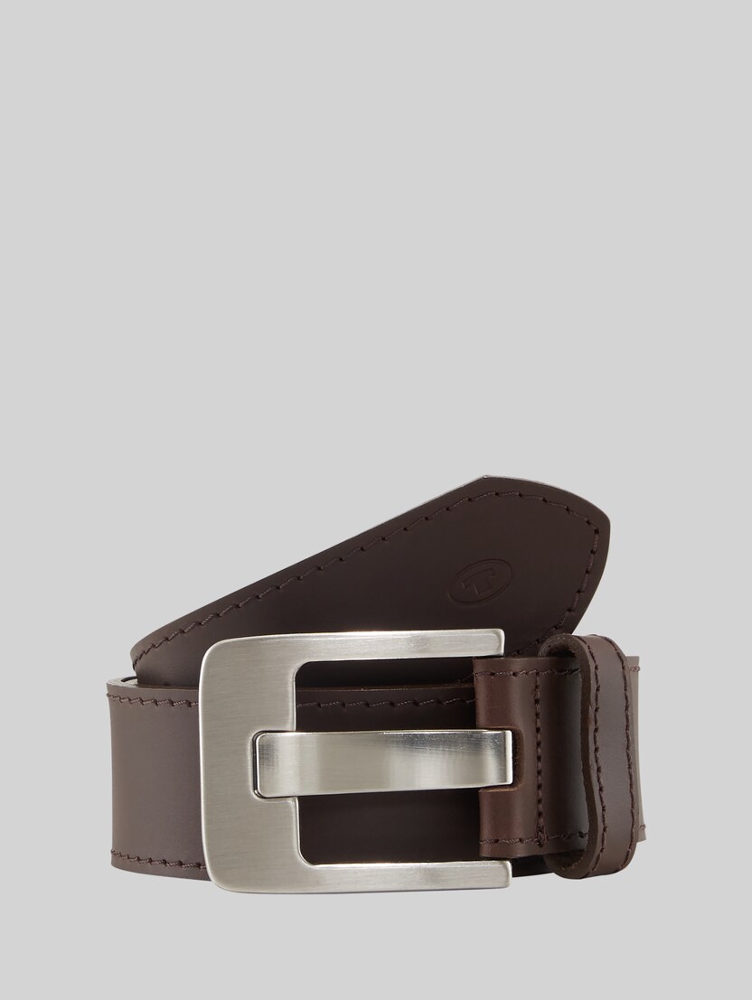 Leather belt with a square pin buckle by Women, brown uni