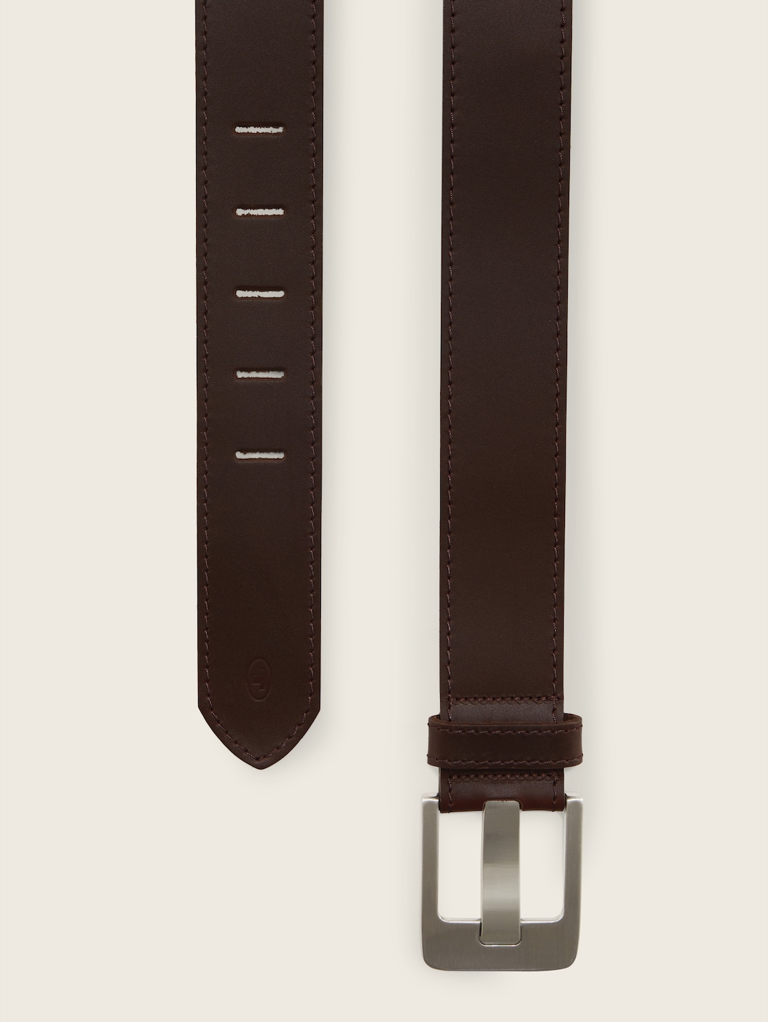 TTLAUREL Ledergürtel mit eckiger Dornschließe - brown uni - Produkt-Ansicht von oben 