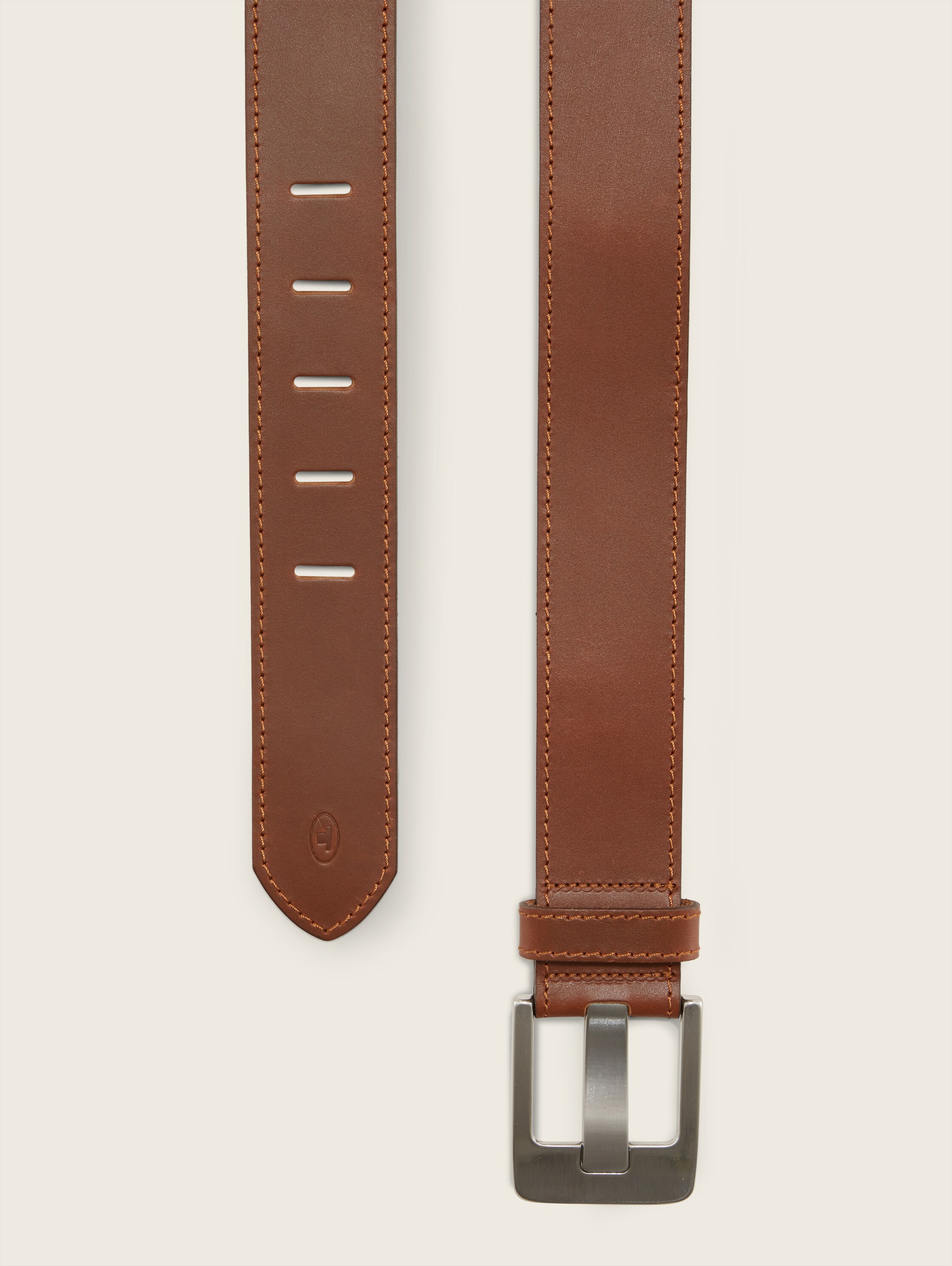 TTLAUREL Ledergürtel mit eckiger Dornschließe - light_brown_uni - 