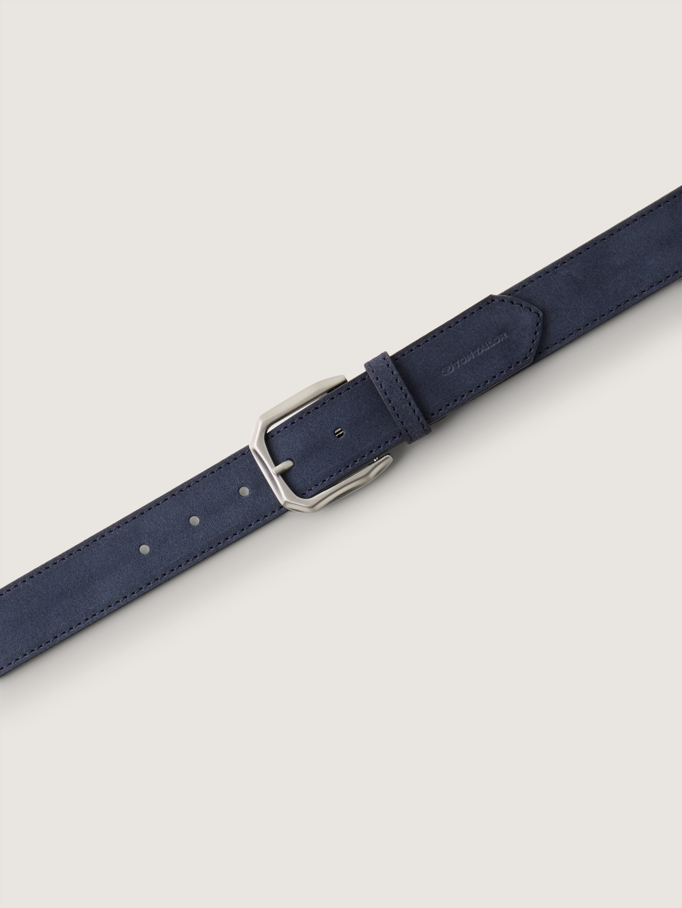 TTALISON Velourledergürtel mit eckiger Dornschließe - navy_uni - 