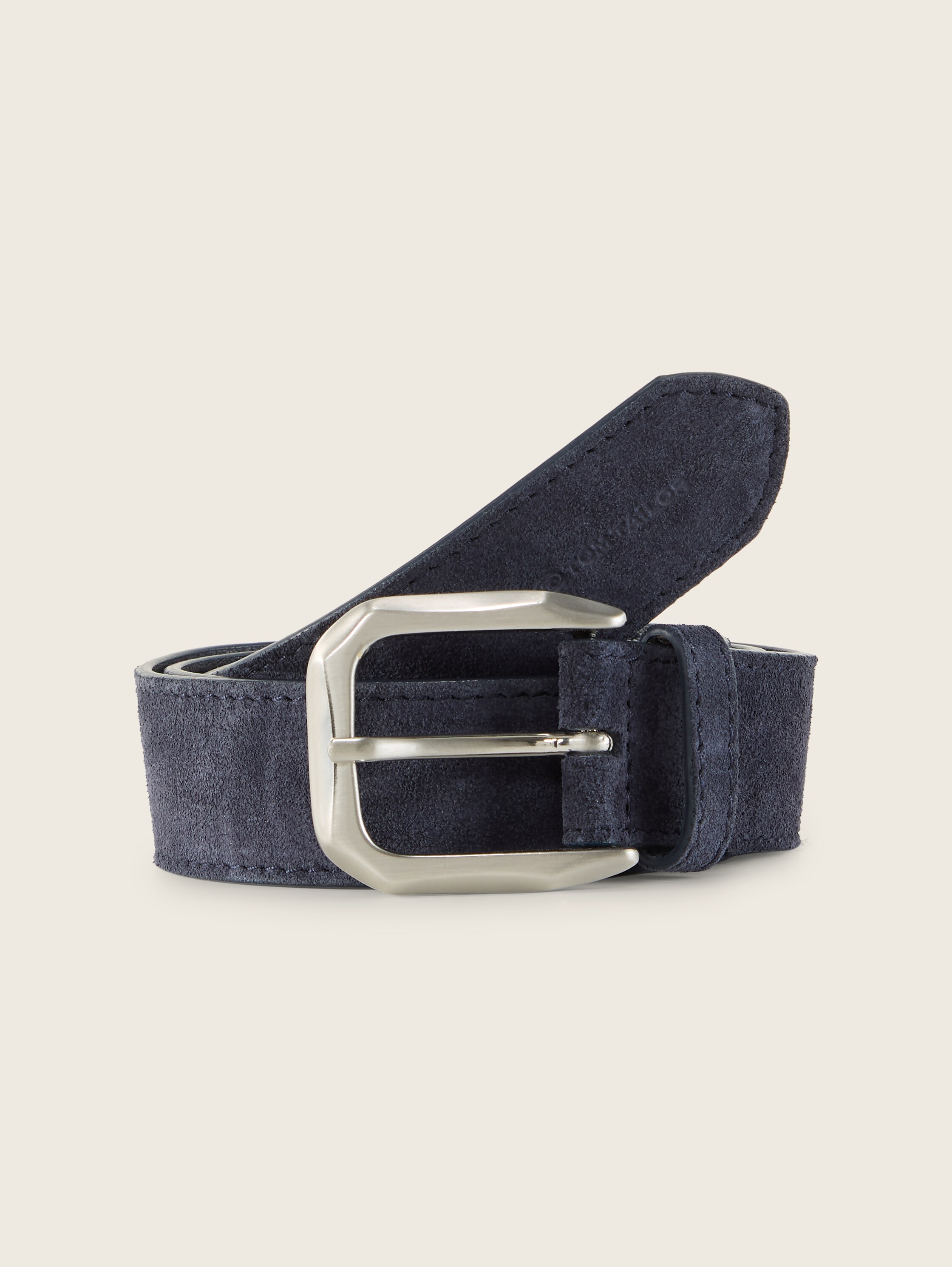 TTALISON Velourledergürtel mit eckiger Dornschließe - navy_uni - 