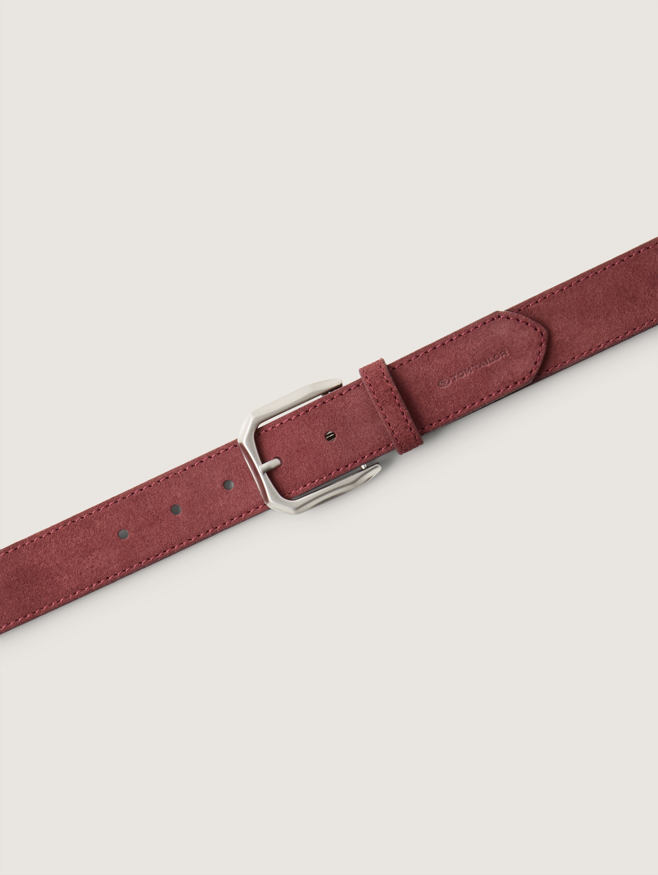 TTALISON Velourledergürtel mit eckiger Dornschließe - bordeaux_uni - 