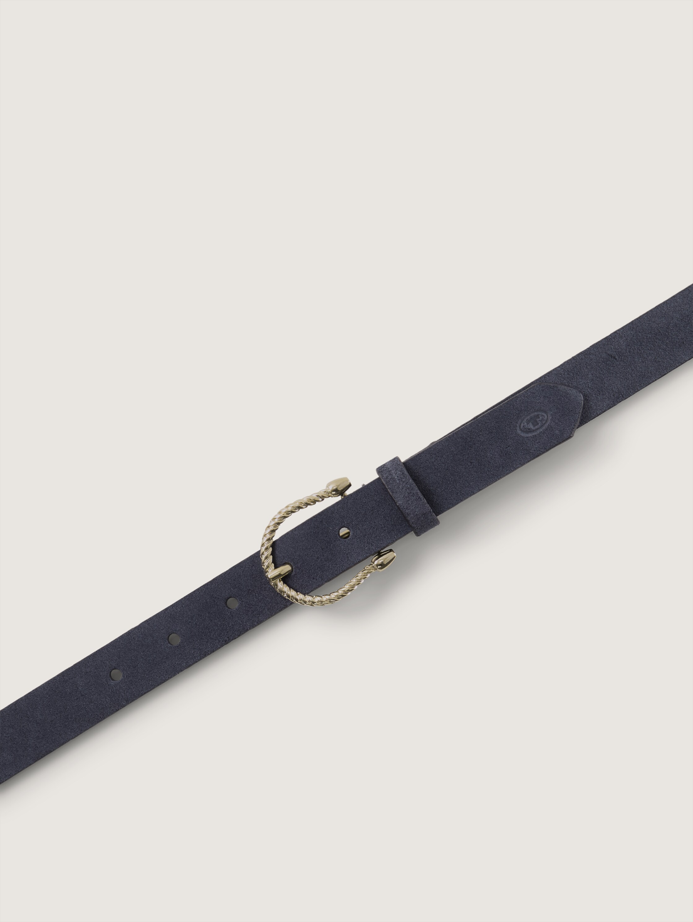 TTSIENNA schmaler Velourledergürtel mit abgerundeter Dornschließe - navy_uni - 