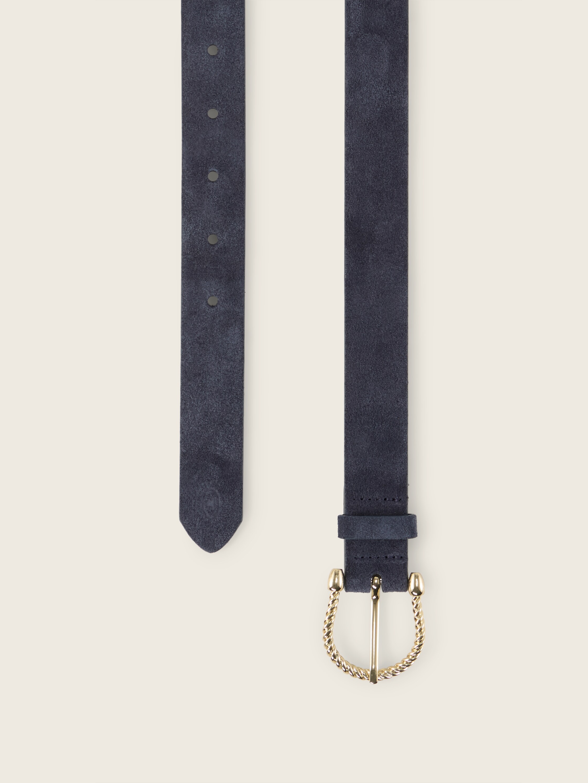 TTSIENNA schmaler Velourledergürtel mit abgerundeter Dornschließe - navy_uni - 