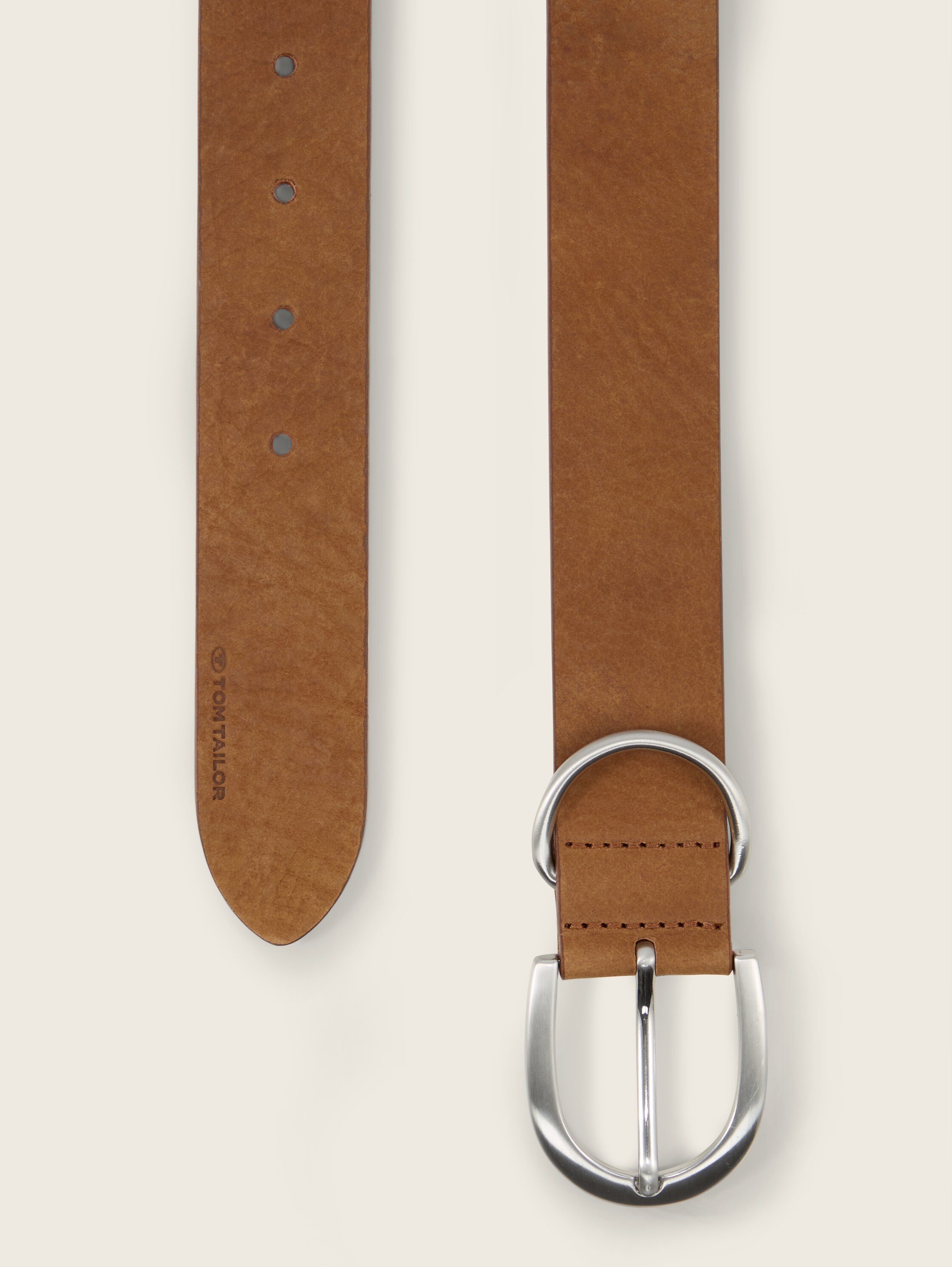 TTTORY Ledergürtel mit abgerundeter Dornschließe - cognac - 