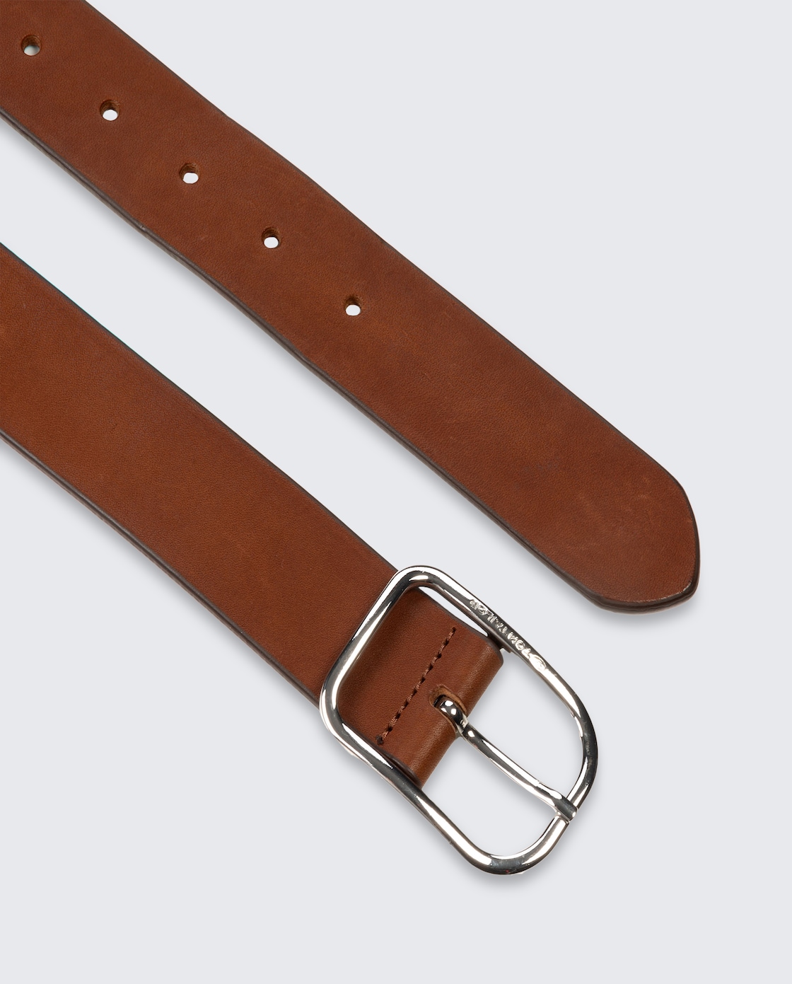 TTHELEN Ledergürtel mit abgerundeter Dornschließe - light brown - Produkt-Ansicht von oben 